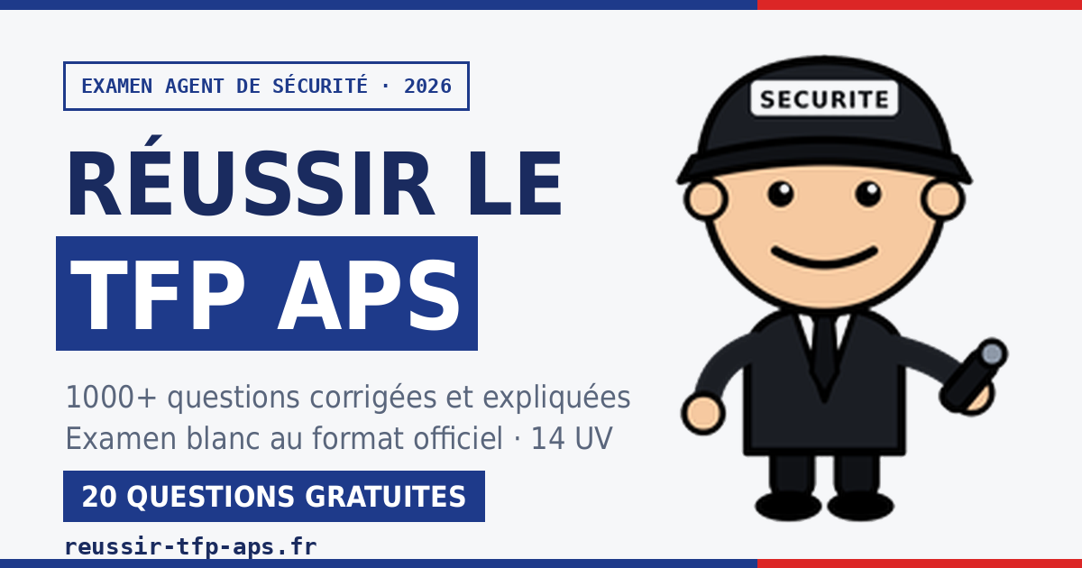 TFP APS : QCM gratuit — 500+ questions corrigées pour l’examen (2026)